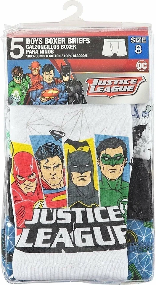 Pack de 5 calzoncillos boxer Justice League para niños Foto 2 de 2