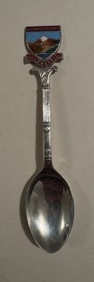 Vintage Souvenir Löffel zum Gedenken an Snowdon Summit & Llanberis Wales Emaille