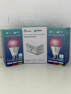 TP-Link Kasa Smart Wi-Fi Mini Plug and Smart KL135 smart Bulb bundle