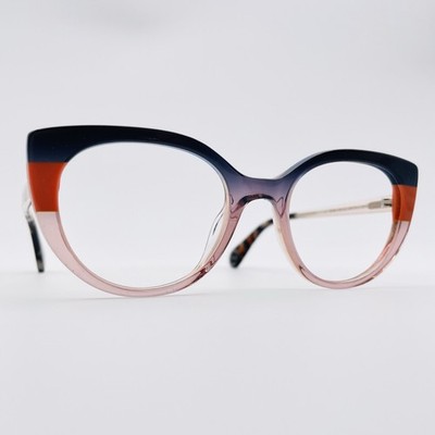WOOW Brille BLAU/ROSA CATS EYE Brillengestell MOD: SHINE ON 1 COL.2909