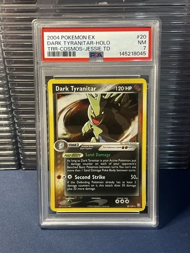 Pokemon Cards - PSA 7 Dark Tyranitar 20/109 - Ex Team Rocket Returns - NM - PSA7