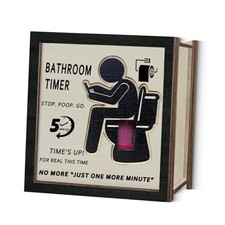 5 Minutes Timer for Toilet Funny Gift for Men Wooden 2-Sided Sand Bathroom