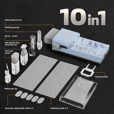 10 in 1 Keyboard Cleaning Kit Screen Cleaner Brush Spray for Laptop PC Earbuds