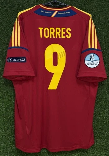 TORRES #9 MEN'S SPAIN NATIONAL 2011/2012 FOOTBALL SOCCER SHIRT JERSEY SIZE XL