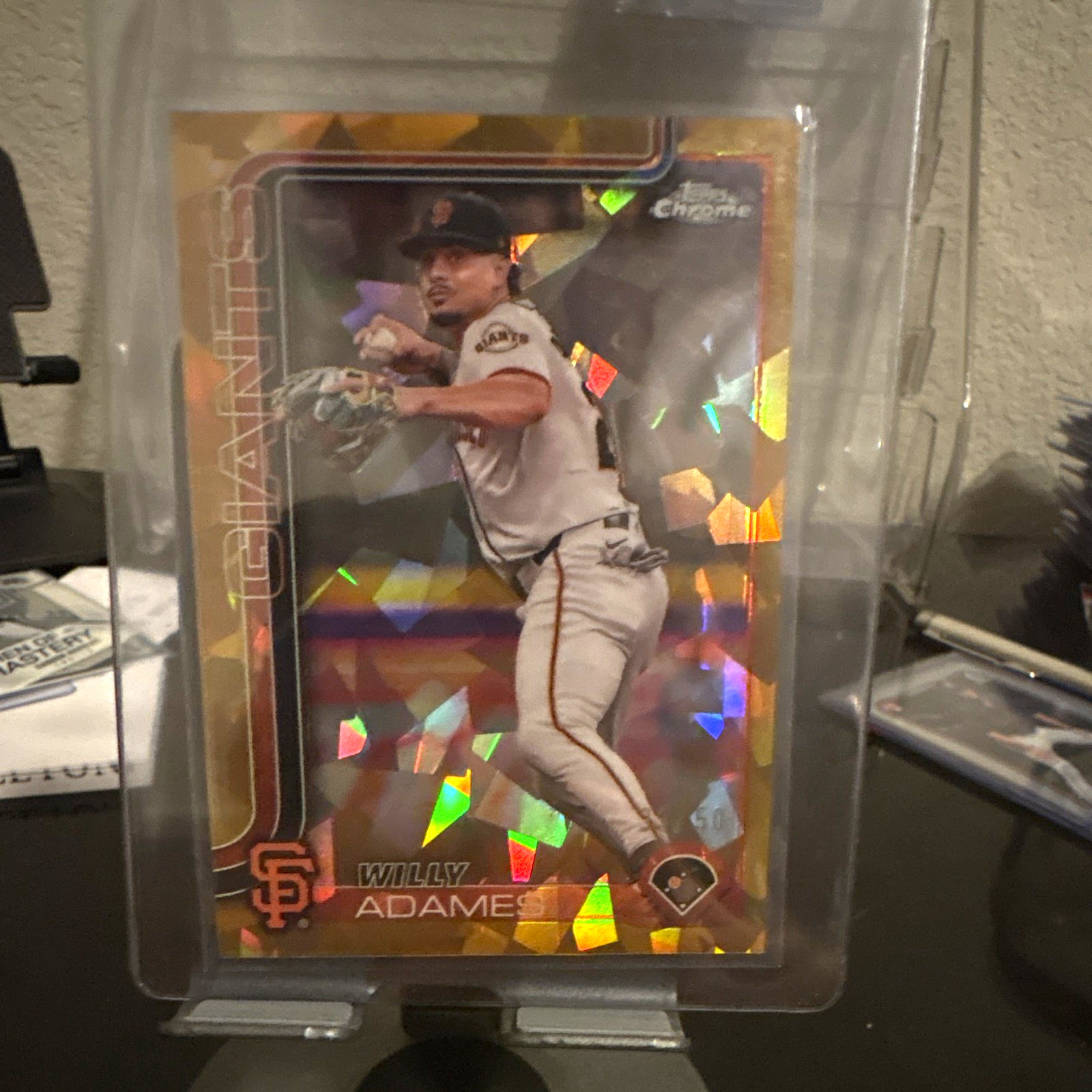 Topps 2025 Chrome sapphire Willy Adames Gold /50 #282