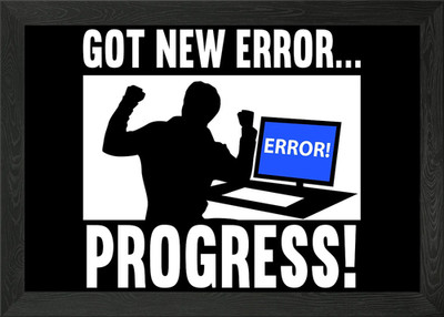 New Error Developer Progra Framed Wall Art Poster Canvas Print Picture