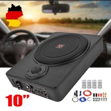 10" Aktiv-Subwoofer Auto Untersitz Bassbox Kompakt Verstärker Bass mit Kabelset