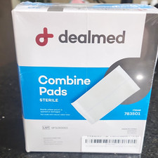 Dealmed Sterile Combine Pads 5 in x 9 in White 20 Ct First Aid 783501