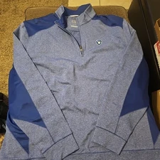 Milwaukee Brewers  Xxl Cutter & Buck Men Blue Pullover1/4 Zip  Jacket 