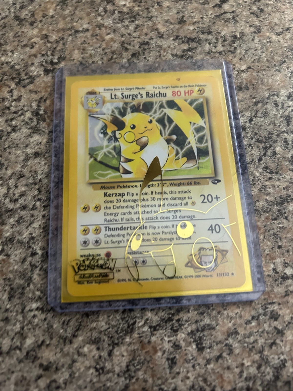 Lt. Surge's Raichu 11/132 Gym Challenge Holo