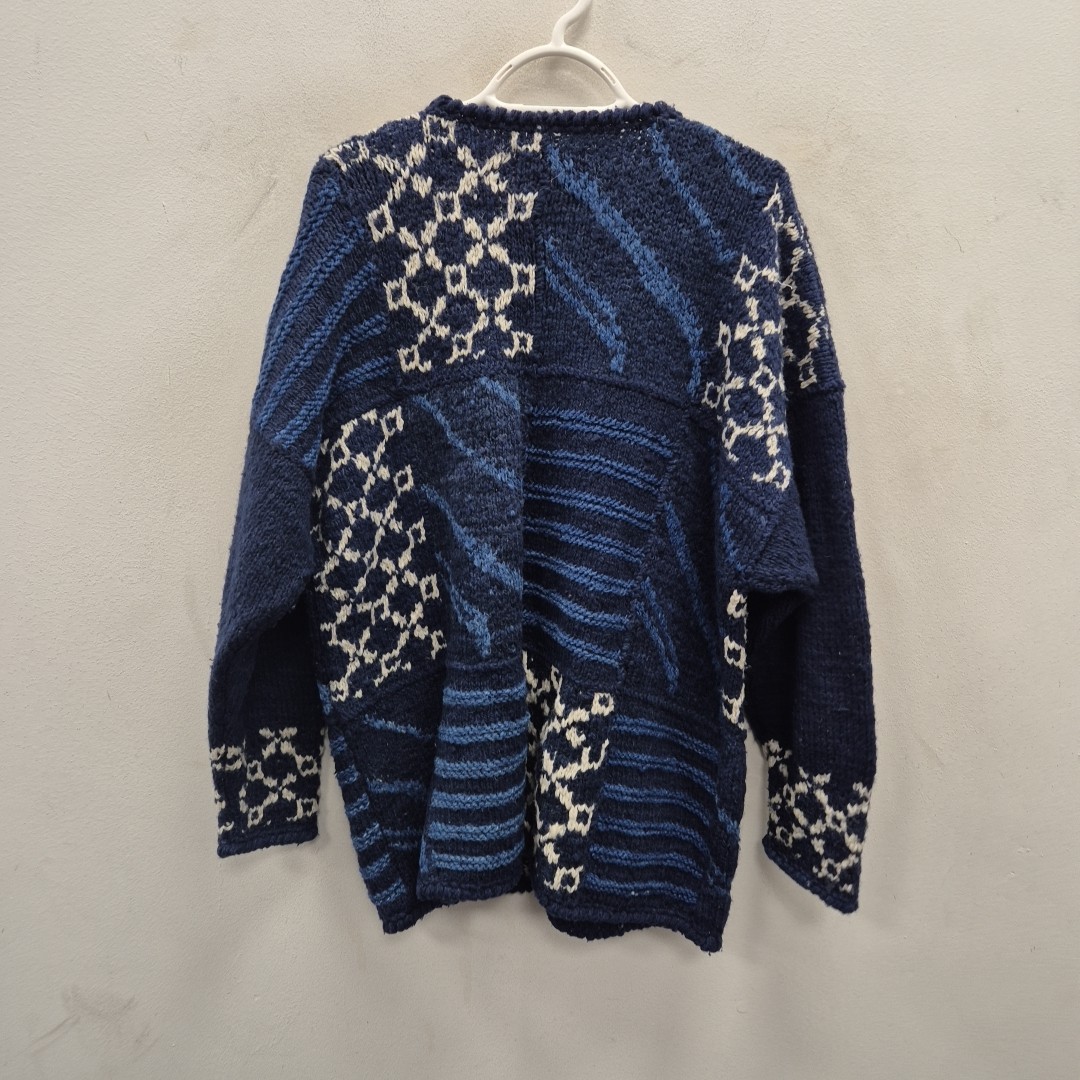 Amano Handknit Patchwork Wool Chunky Cardigan Jac… - image 6