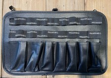 Paul Mitchell Professional Black Makeup Brush Holder Metal Hanging Faux Leather