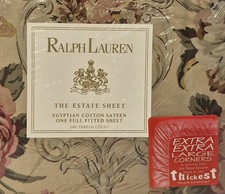 VTG RALPH LAUREN THE ESTATE SHEET EGYPTIAN COTTON SATEEN ONE FULL FITTED SHEET