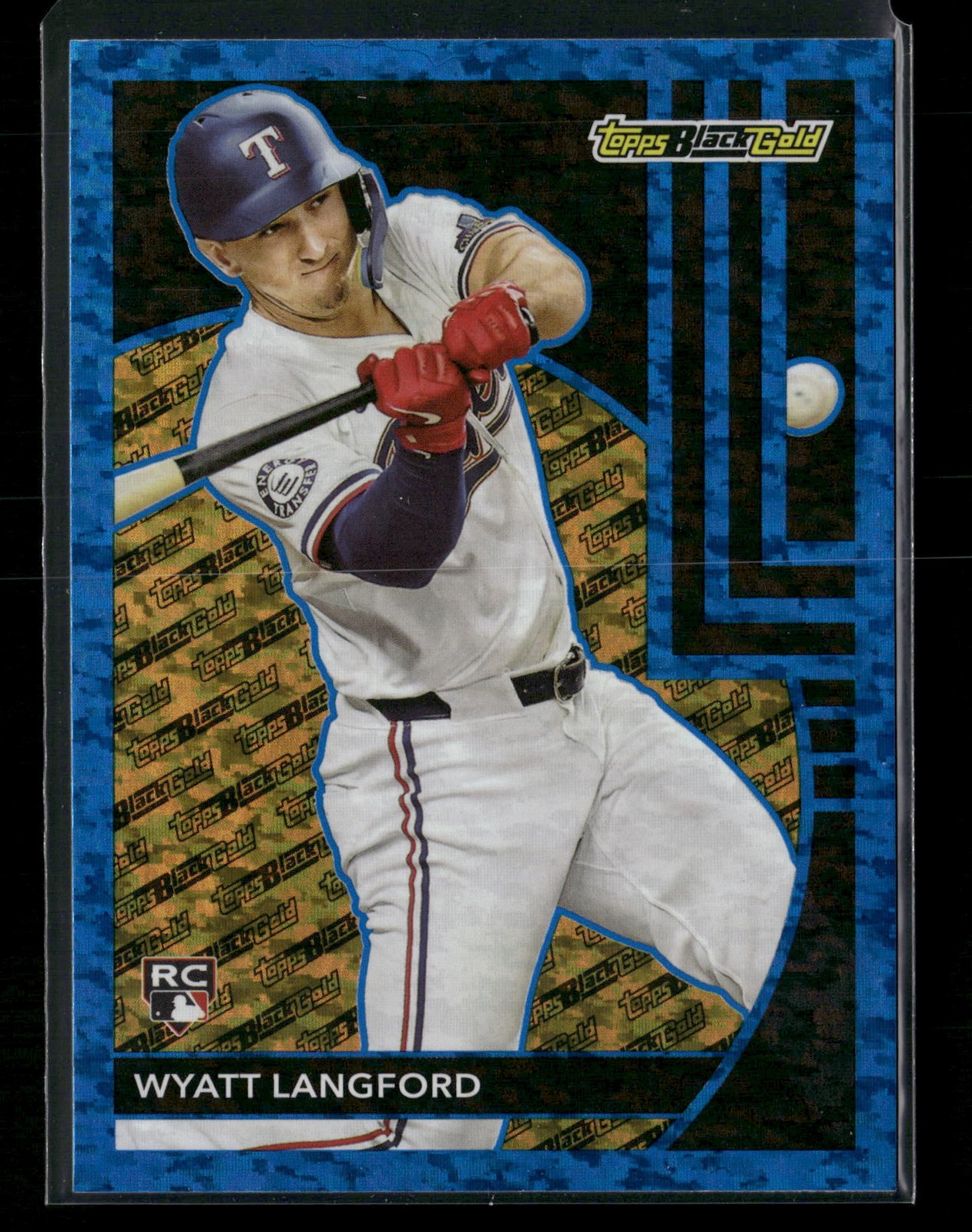 Wyatt Langford 2024 Topps Update #BG-10 Topps Black Gold Blue RC