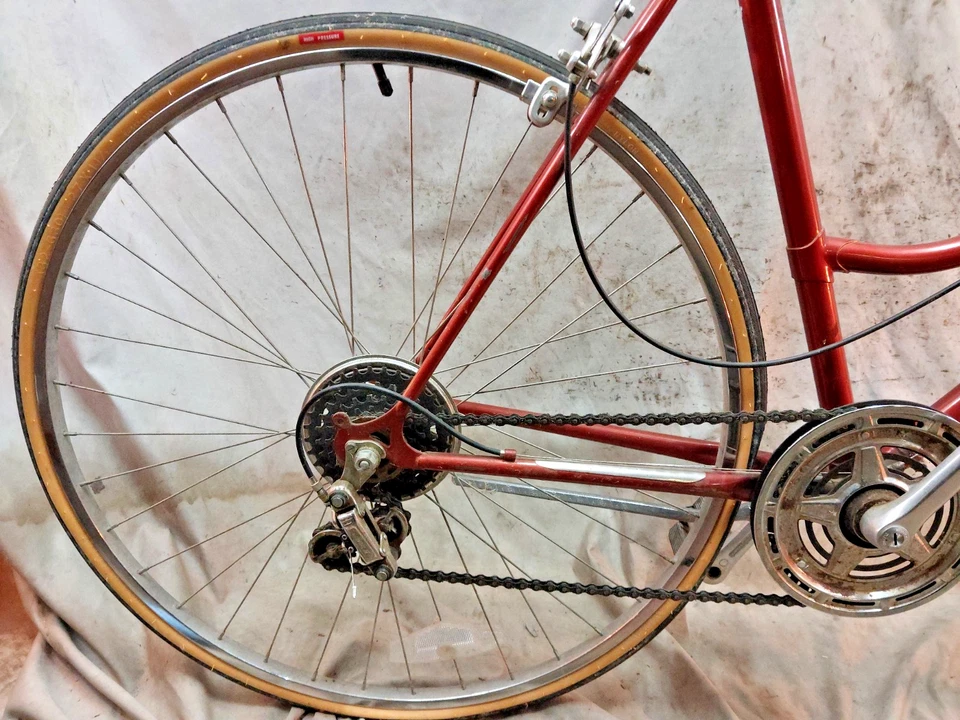 Bicicleta Schwinn World Tourist Cruiser 1988 54 cm pequeña 5 velocidades con orugas de acero para cercanías Foto 3 de 4