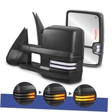Power Heated Towing Mirrors 2003-2006 Black Sequential Turn/White Running