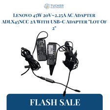 Lenovo 45W 20V 2.25A AC Adapter ADLX45NCC 2A With USB-C Adapter "Lot Of 2"