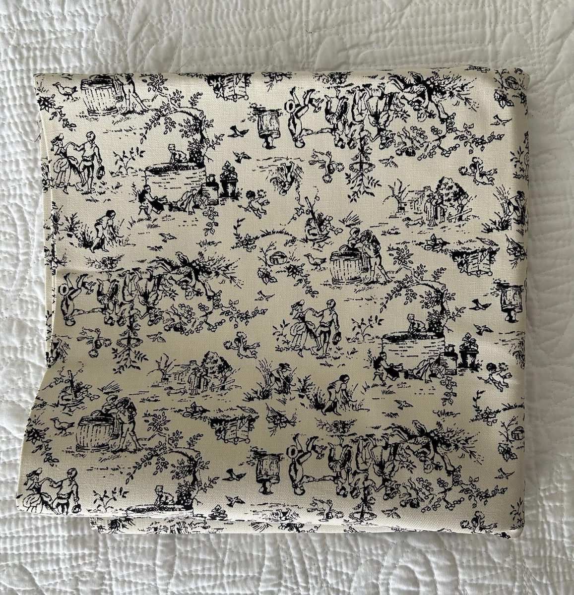 Vintage Toile Fabric In Collectible Upholstery & Drapery Fabric
