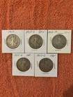 1917 Walking Liberty Silver Half Dollar All Mints OBV & REV 5 Coin Set