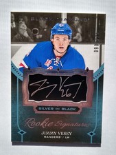2016-17 Black Diamond Jimmy Vesey Silver on Black Rookie Signatures Auto /125