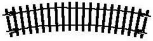 Hornby R604 Single Curve: 1st Radius Track Arc 22.5* OO Gauge