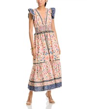 NWT Farm Rio Superbloom Tapestry Cream Maxi Dress Size Small S $285