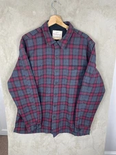 Men's Weatherproof Vintage Flannel Shacket Lined Shirt Size XL Extra Large Plaid