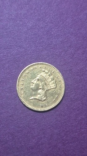 1856 $1 INDIAN PRINCESS HEAD GOLD COIN