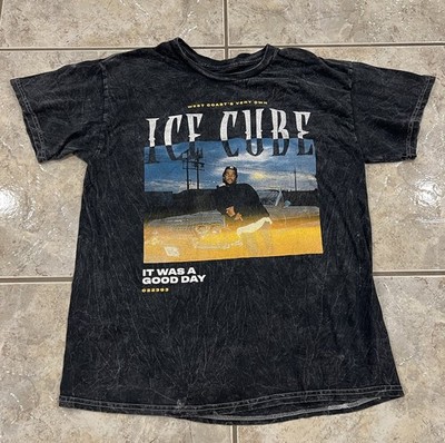 Adult M/L Ice Cube It Was A Good Day Acid Washed faded Short Sleeve T Shirt