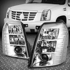 [HID] For 07-14 Cadillac Escalade ESV EXT Projector Headlight Lamps Chrome/Clear