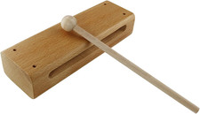 Wood Block with Mallet 1Set Wood Block Musical Instrument with Mallet, Solid Ha