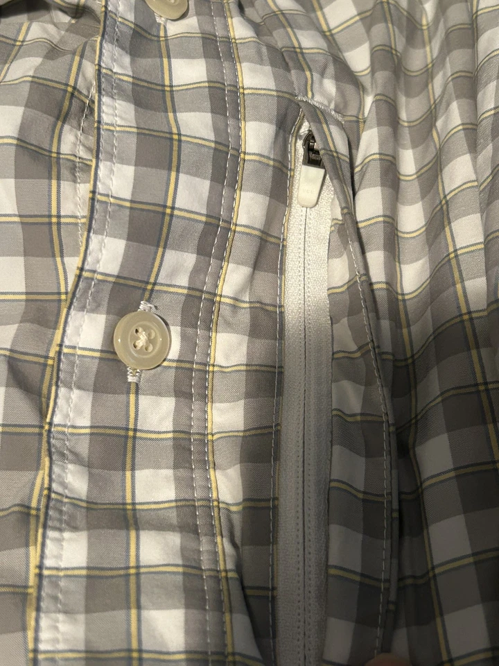 Camisa a Cuadros Para Hombre Calce Relajado Gris y Blanco - Duluth Untucked 3XL Nylon/Spandex Foto 2 de 4