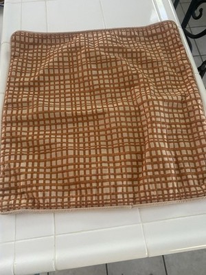   Throw Pillow Of Harvest Colors Checks.  16  By16   Zippered Case.