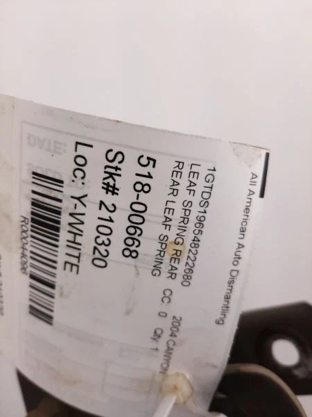 2004-2012 GMC CANYON mola de folha traseira cabine estendida pacote off road Z71 25986742 - Imagem 2 de 4