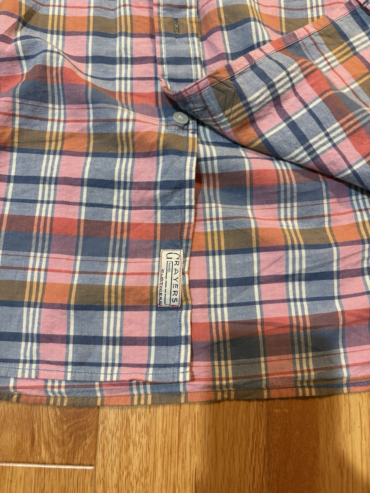 Grayers Lightweight Plaid Button Down Short Sleev… - image 2