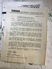 Yamaha CD-2000 CD-1000 Original service repair manual supplement