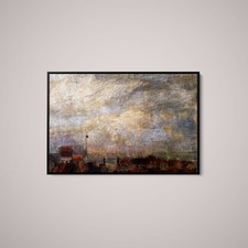 James Ensor - Rooftops of Ostend - Art Print on Paper or Canvas