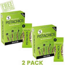 Wonderful Pistachios No Shells Roasted  Salted Nuts 0.75 Ounce 9 Bags, 2 Pack