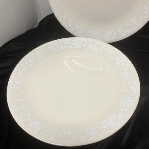 6 Corelle Corning Vitrelle Whisper Sandstone 10 1/4in. White Beige Plates - Bild 5 von 15