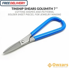 Goldsmith Shears Straight Blade Jewelry Making Cutting Solder & Metal 7" Snips