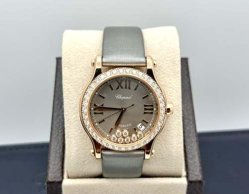Chopard Happy Sport 274808-5014 36mm Floating Diamond 18K Rose Gold Box Papers