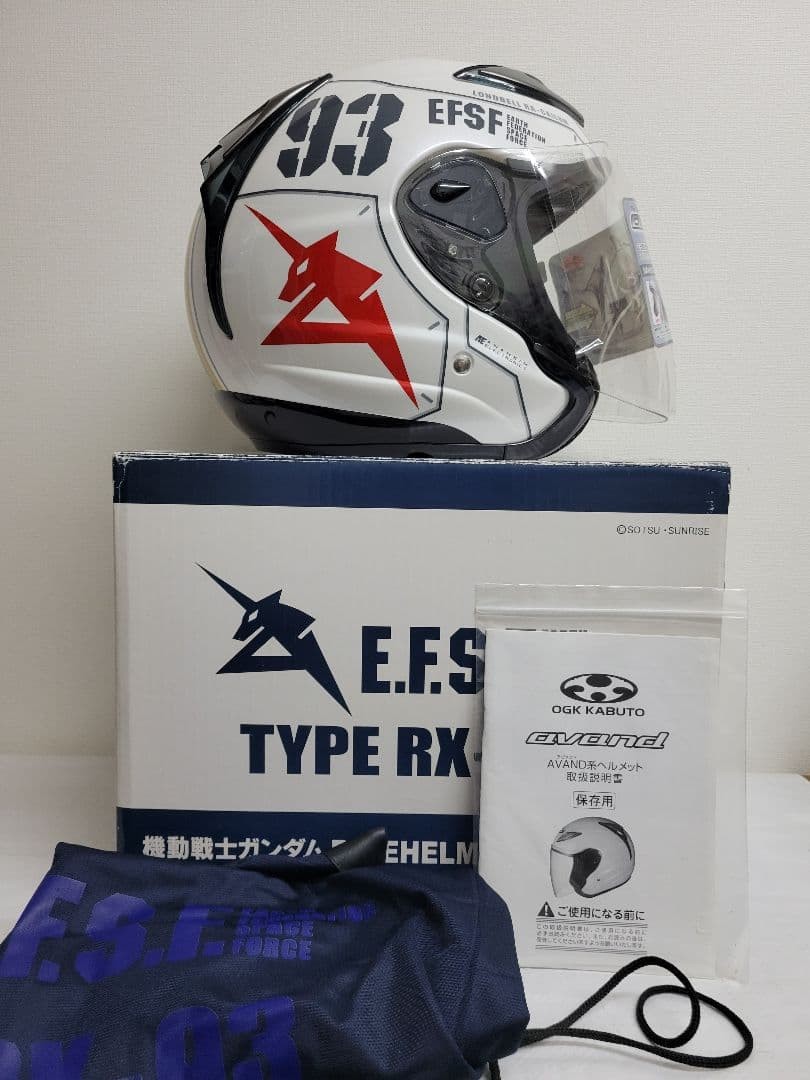 OGK 機動戦士ガンダム バイクヘルメット TYPE RX-93 νGUNDAM Gundam RX-93 Nu Gundam Bike Helmet OGK KABUTO Size M Limited