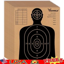 Silhouette Shooting Targets 50 Pack Indoor Outdoor Practice Target Sports New