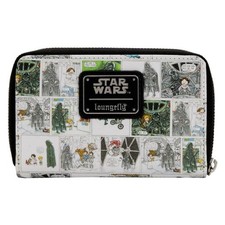 Officially Licensed Star Wars Darth Vader Comic Strip Zip Purse Wallet Handbag