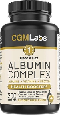 Premium Albumin Complex - Egg White & Whey Protein Blend with Royal Jelly & Es