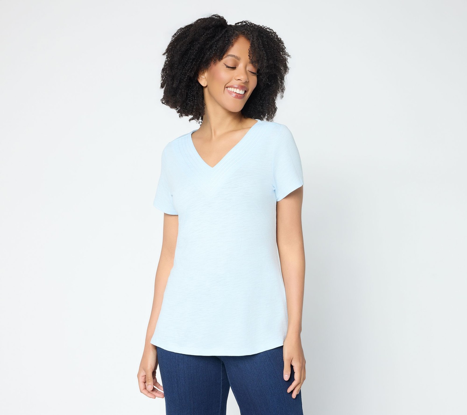 Gloria Vanderbilt Women's Top Sz M Make Your Selection: Belle by Kim Blue