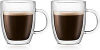 Bodum Bistro ThermogläSer 2 StüCk 300Ml Kaffeetassen Doppelwandig Glas Becher