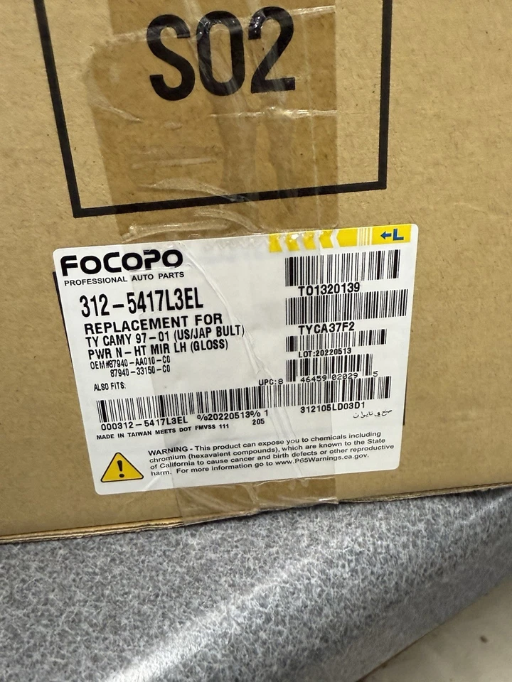 Espejo de puerta LH/drive para Toyota Camry 97-01 Foto 3 de 3