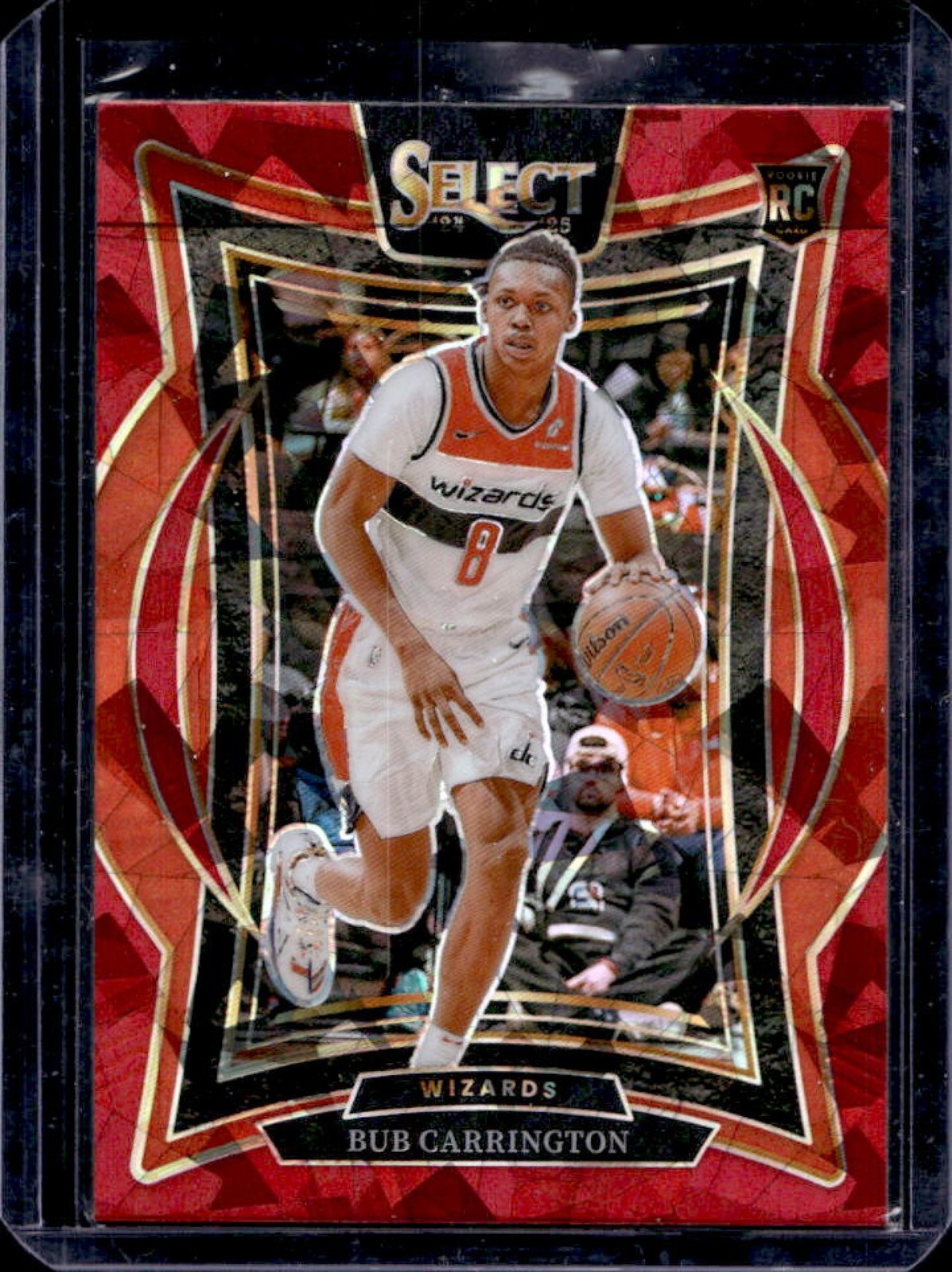2024-25 Select Bub Carrington Concourse RC Red Cracked Ice Prizm #81 Wizards