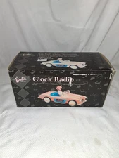 Vtg 1996 Barbie AM FM Clock Radio Alarm  Austin Healey Convertible NEW open box
